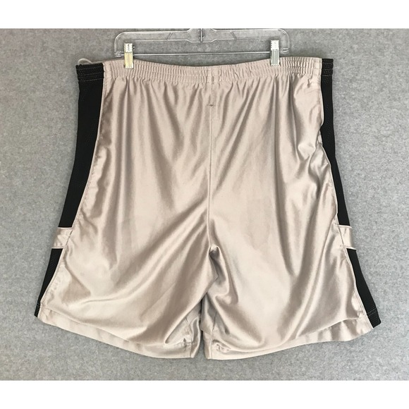 Vintage Nike Basketball Shorts Mens XXL Dazzle Silver Shiny Silky Baggy Y2K - Picture 1 of 11